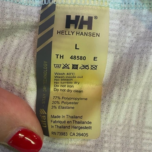 Helly Hansen Long Sleeve Plaid Base Layer | Women's Stay Dry Tech Large - Picture 4 of 5